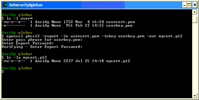 Export your key pair using the openssl pkcs12 commands with the -export option